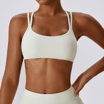 Strappy Back U-Neck Sports Bra