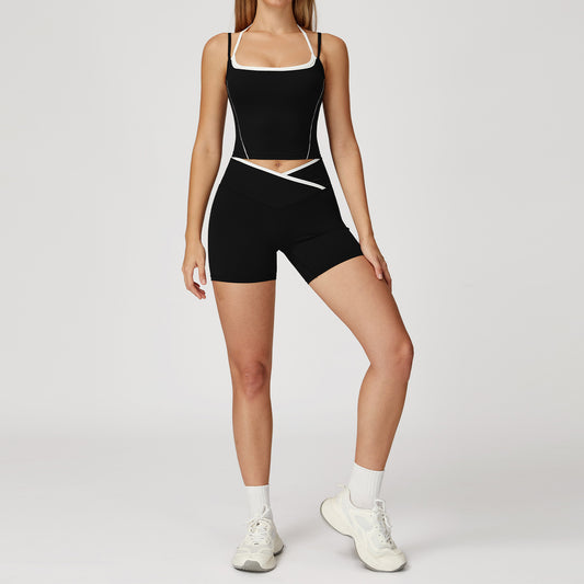 CurveFlex Strappy Tank & V-Waist Shorts Set