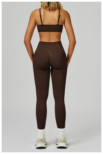 Strappy Sports Bra & High-Waist Legging Set