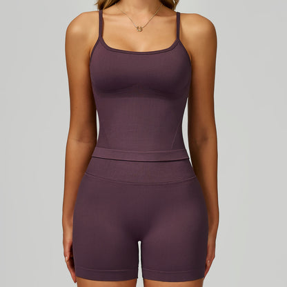 Cami Tank & High-Waist Biker Short Set
