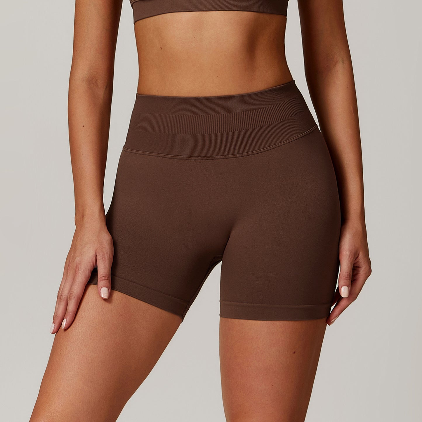 Seamless High-Waist Yoga Shorts