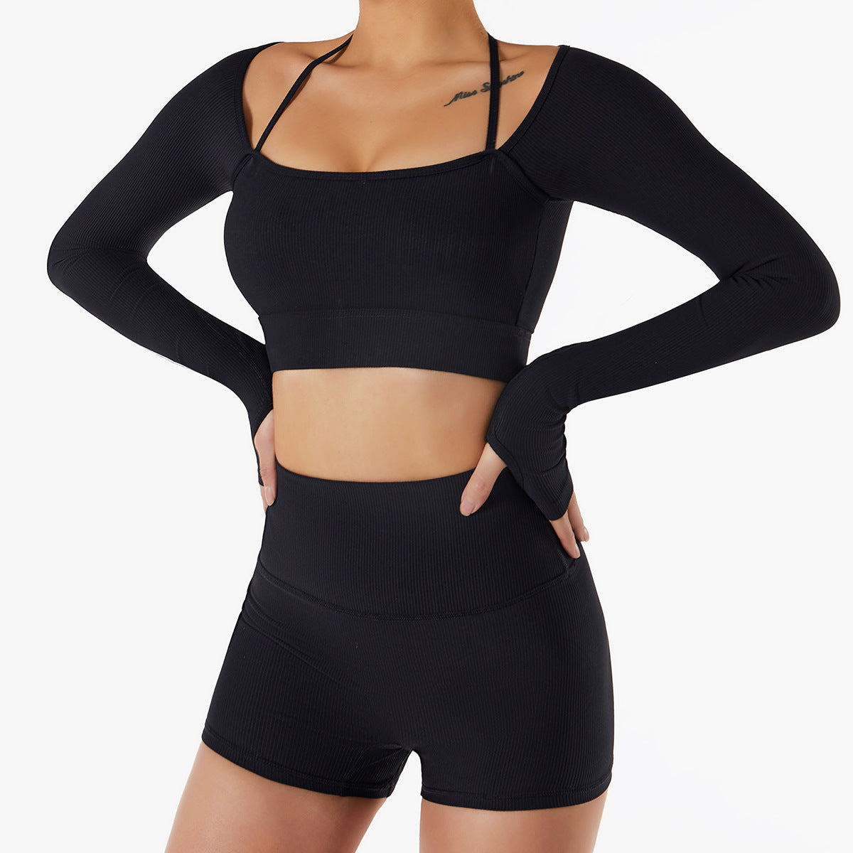 Ribbed Motion Long Sleeve Set