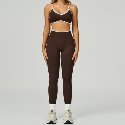 Strappy Sports Bra & High-Waist Legging Set
