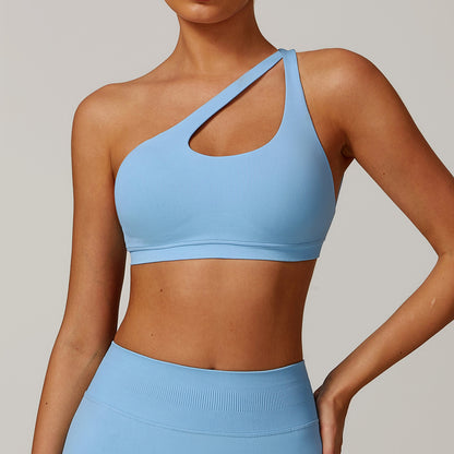 Asym Cutout One-Shoulder Bra