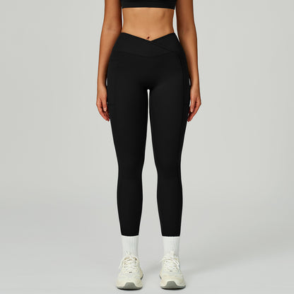 Cross-Waist Pocket Leggings