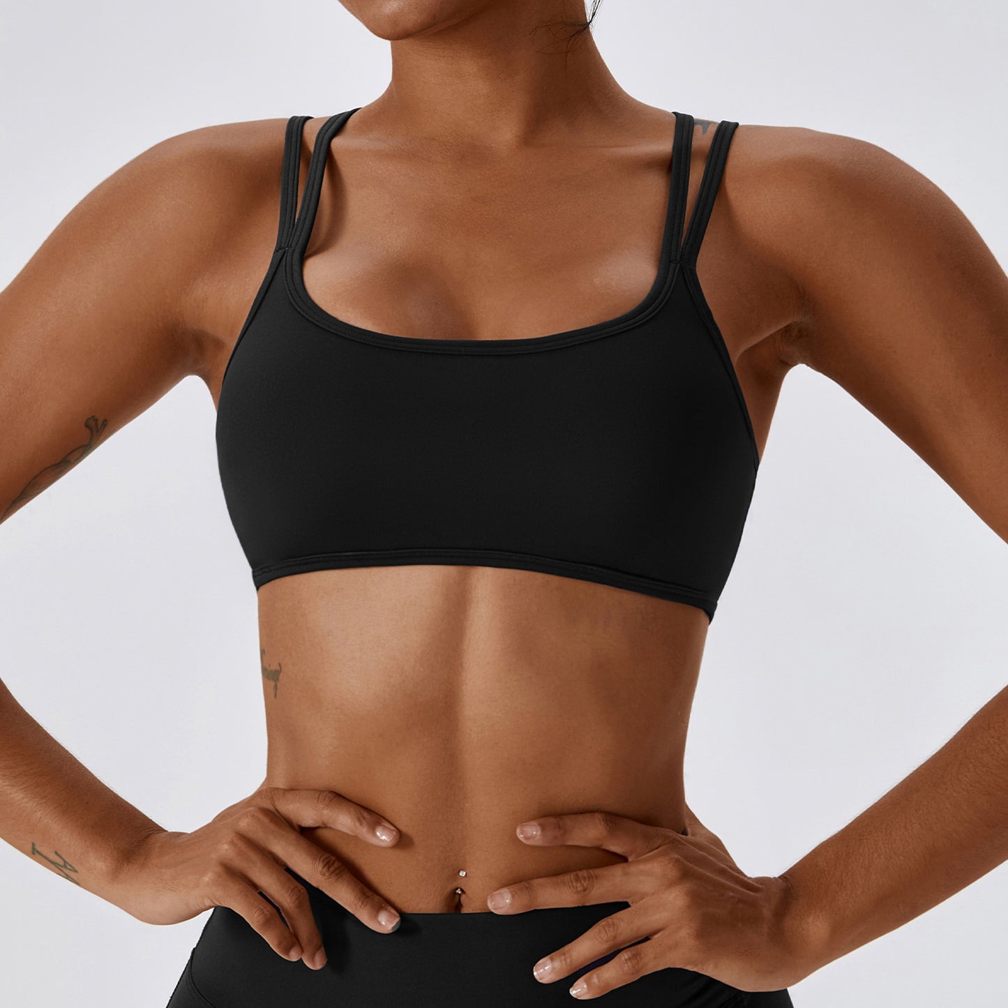 Strappy Back U-Neck Sports Bra
