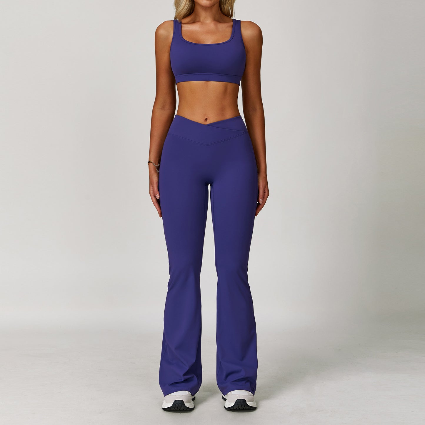 Cutout Crop Top & Flared Legging Set