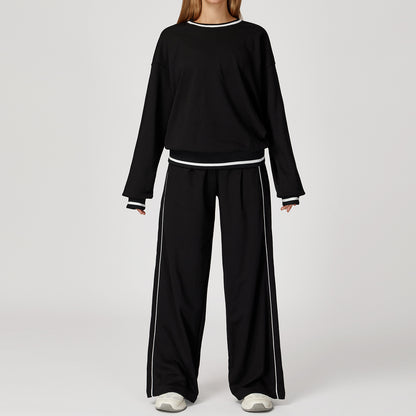 EaseFlow Oversized Sweatshirt & Wide-Leg Pant Set