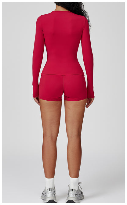 SculptFit Long Sleeve + Shorts Workout Set