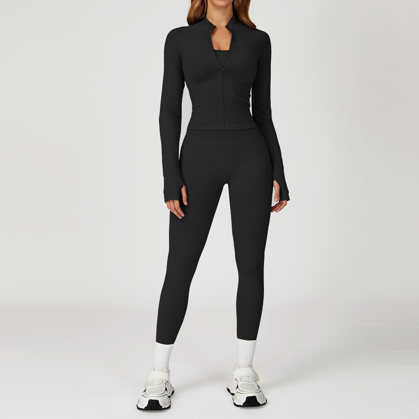 Seamless Zip-Up Jacket & Leggings Set