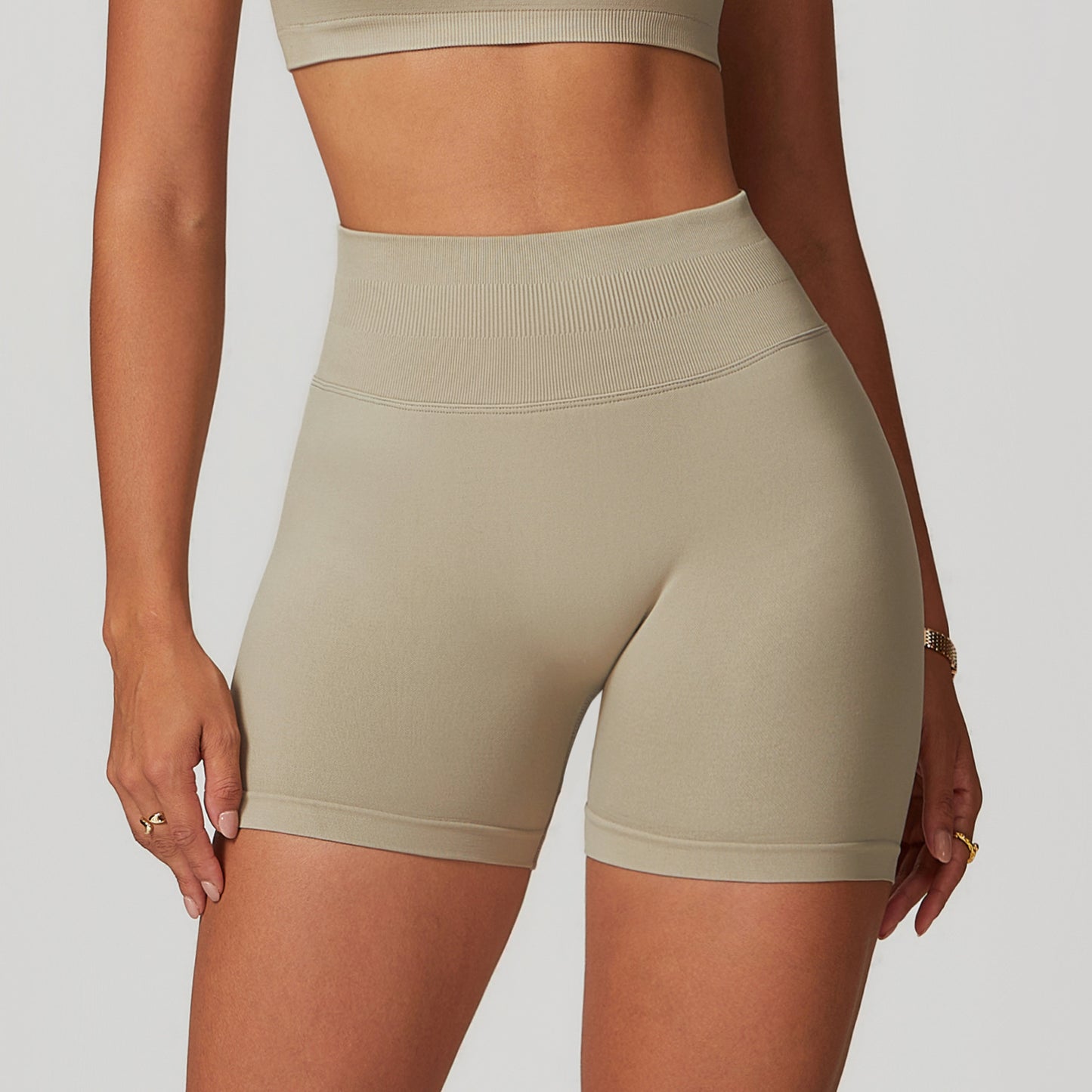 Seamless High-Waist Yoga Shorts