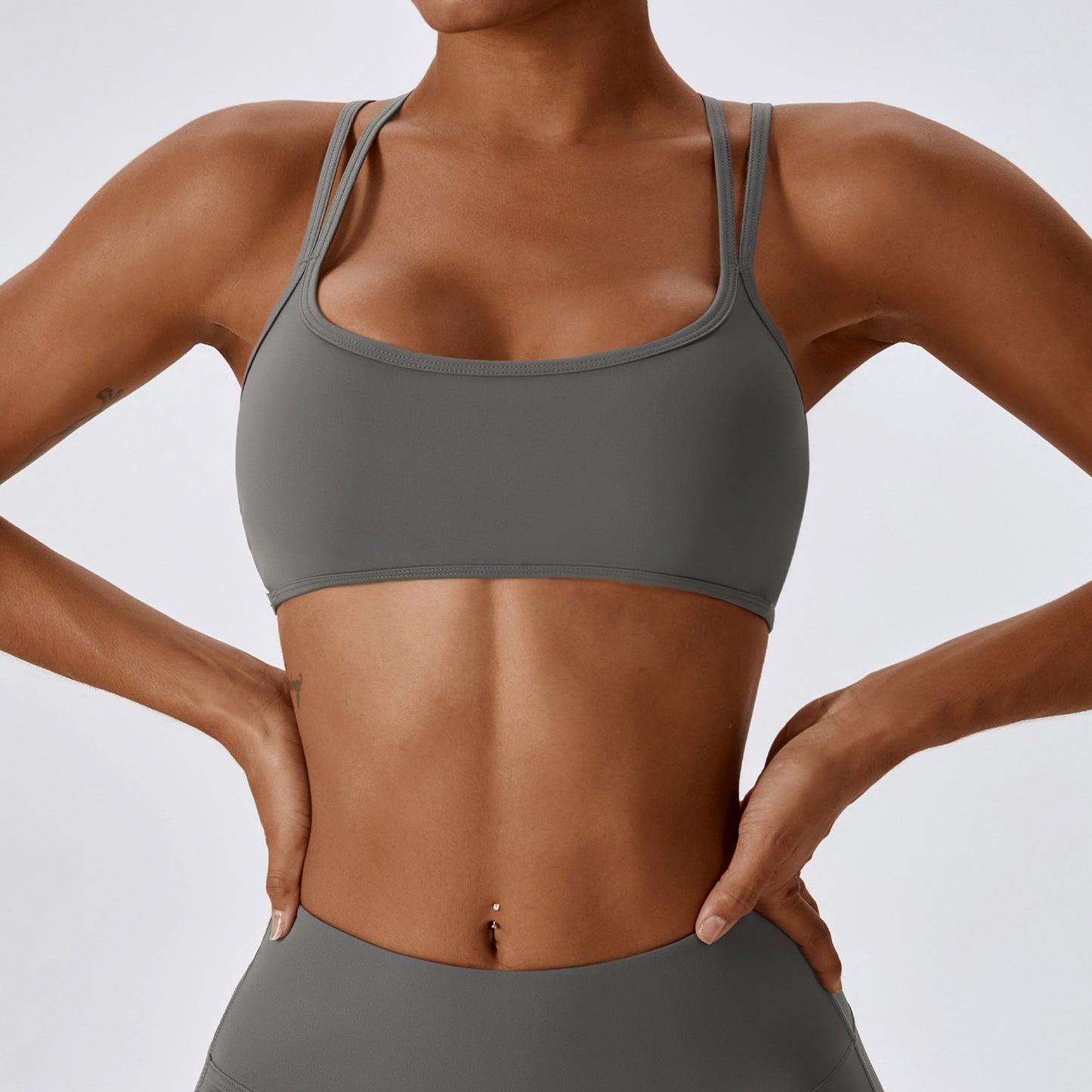 Strappy Back U-Neck Sports Bra