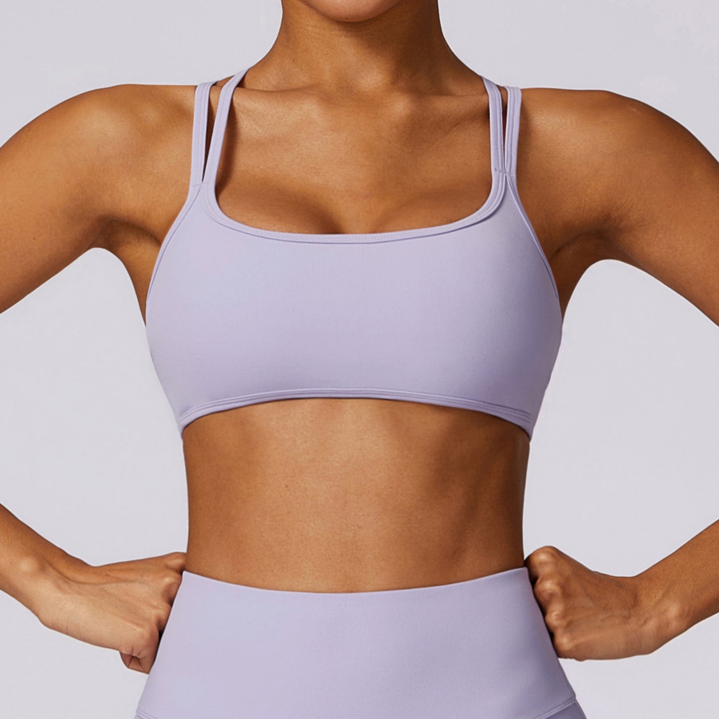 Strappy Back U-Neck Sports Bra