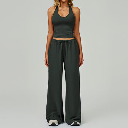 FlowStretch Lounge Set with Wide-Leg Pants