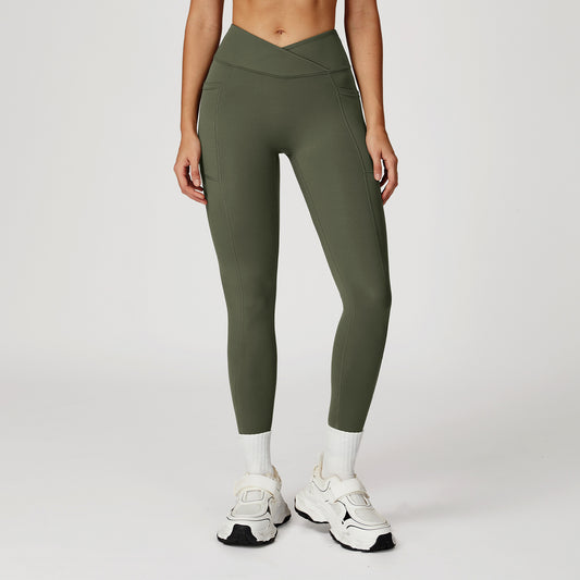 Cross-Waist Pocket Leggings