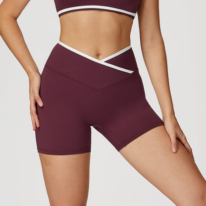 Crossover Waist Workout Shorts