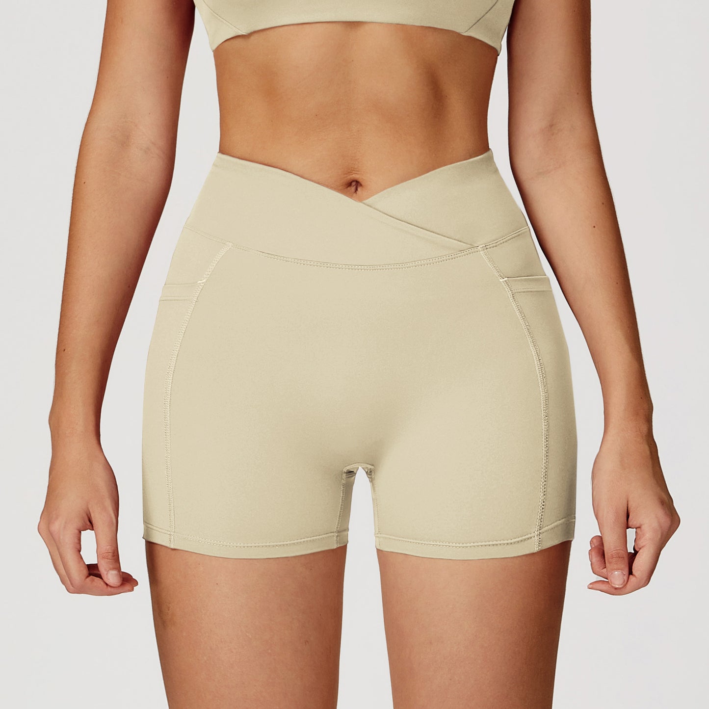 Cross-Waist Pocket Shorts