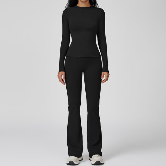 PowerFlow Long Sleeve + Flare Leggings Set