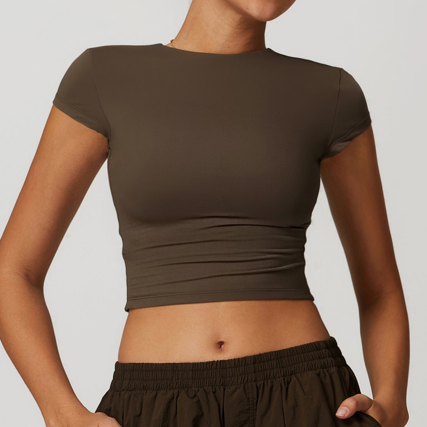 Essential Cap Sleeve Crop – Smooth Fit, Sleek Edge