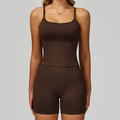 Cami Tank & High-Waist Biker Short Set