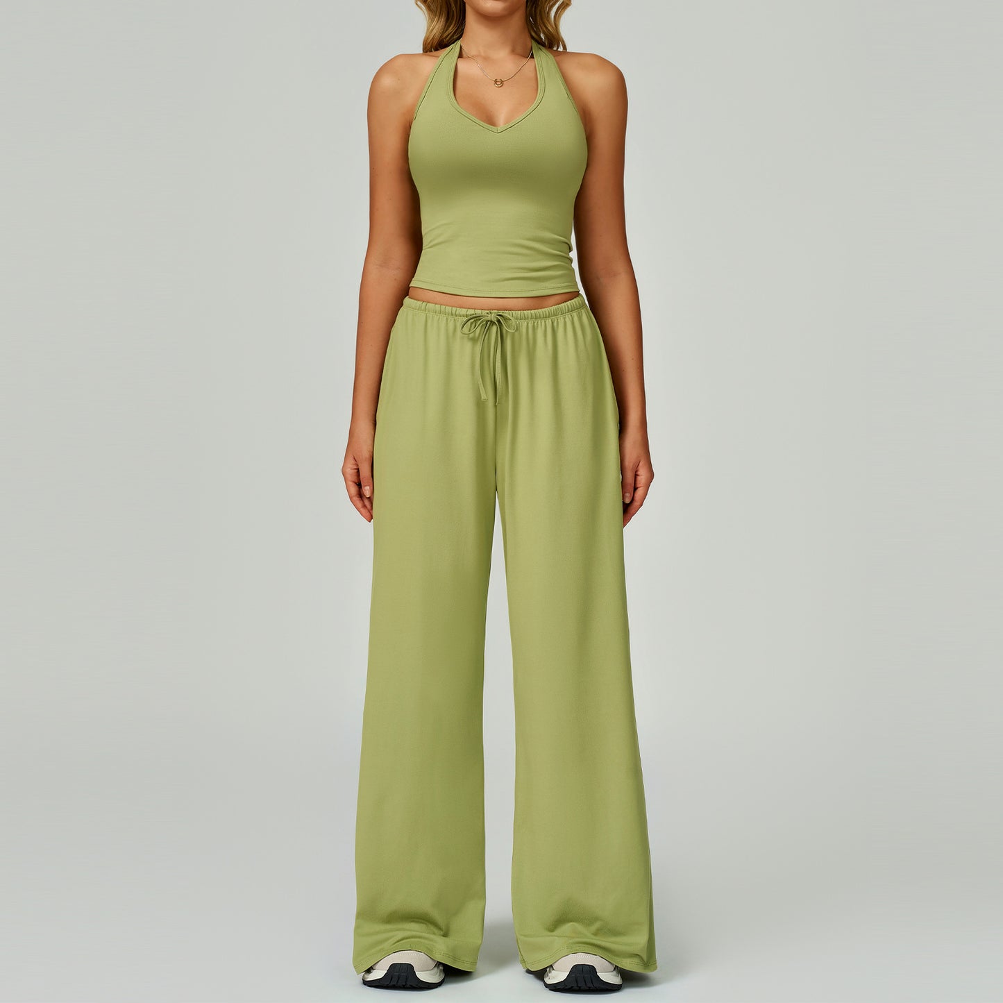 FlowStretch Lounge Set with Wide-Leg Pants