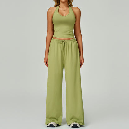 FlowStretch Lounge Set with Wide-Leg Pants