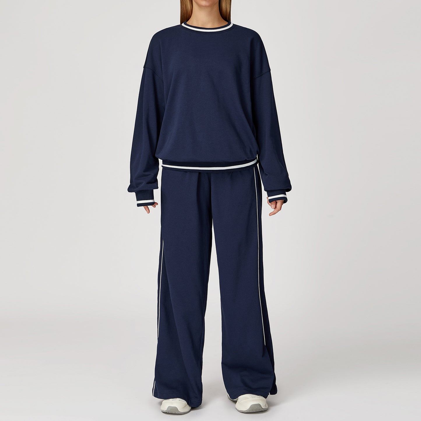 EaseFlow Oversized Sweatshirt & Wide-Leg Pant Set