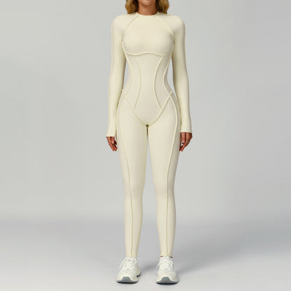 SculptBack Long Sleeve Open-Back Jumpsuit