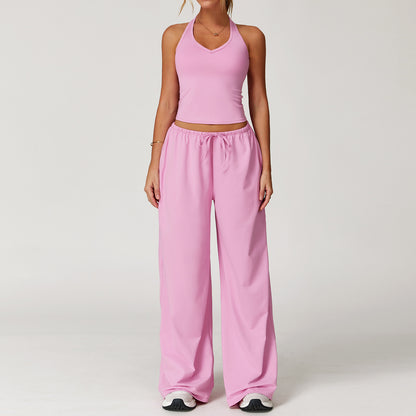 FlowStretch Lounge Set with Wide-Leg Pants