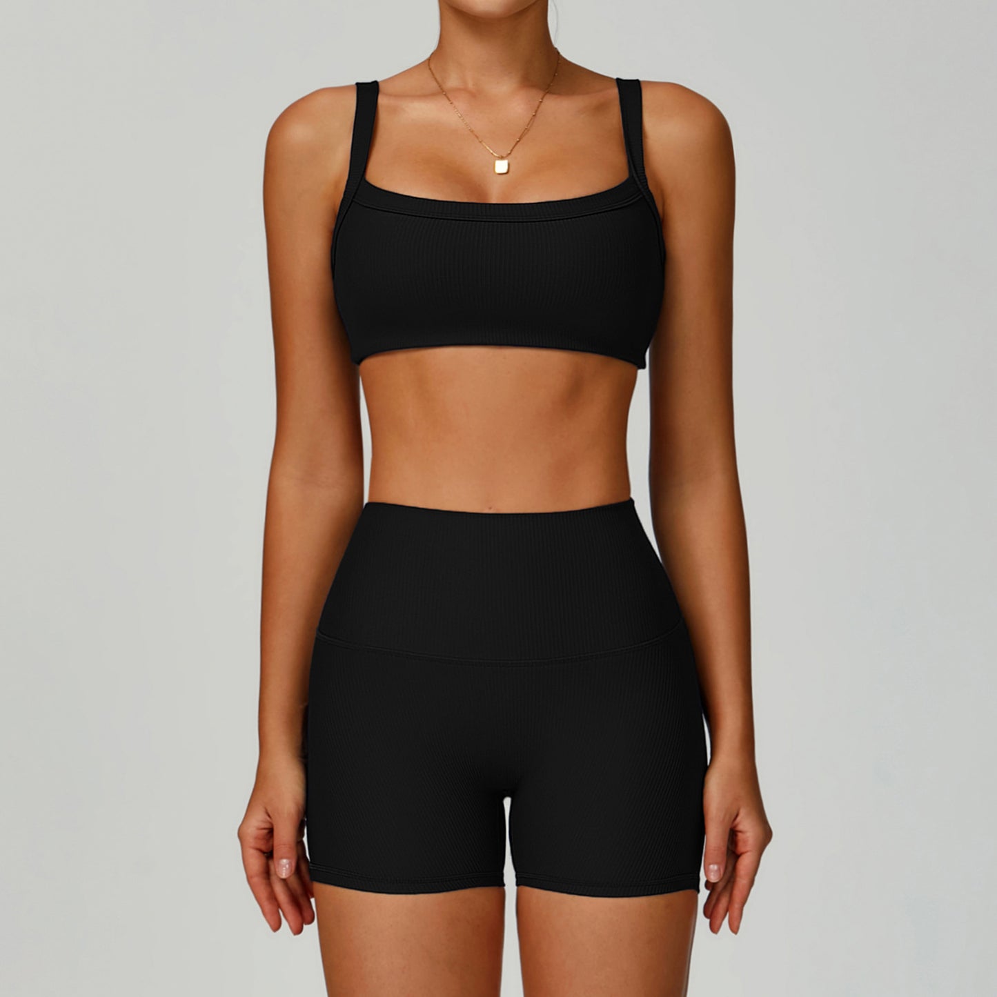 High-Waist Studio Short & Support Bra Set