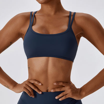 Strappy Back U-Neck Sports Bra