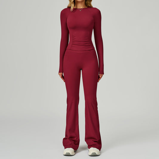 SculptFit Long Sleeve & Flare Pant Set