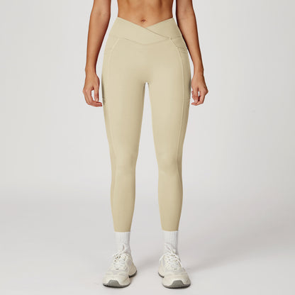 Cross-Waist Pocket Leggings