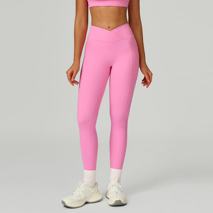 Cross-Waist Pocket Leggings