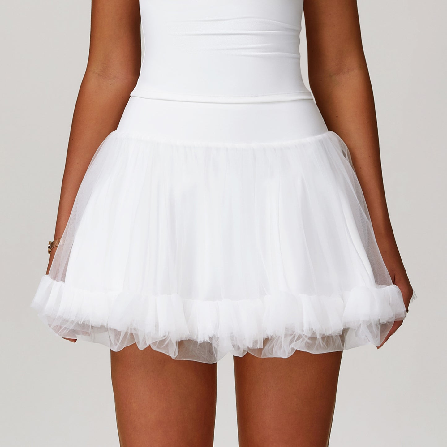 Ruffle Layered Skort with Hidden Pocket