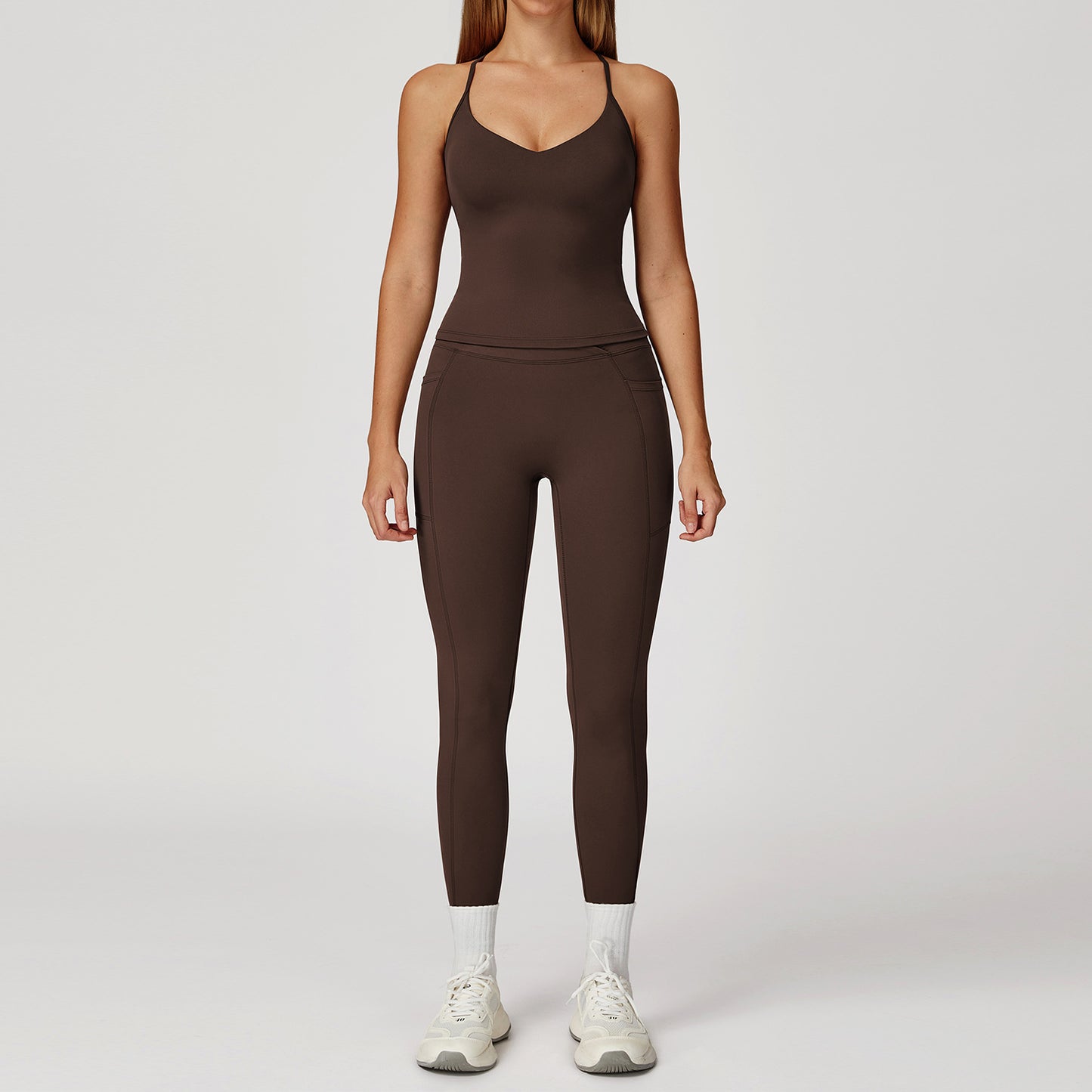 Strappy Tank & Crossover Leggings Set