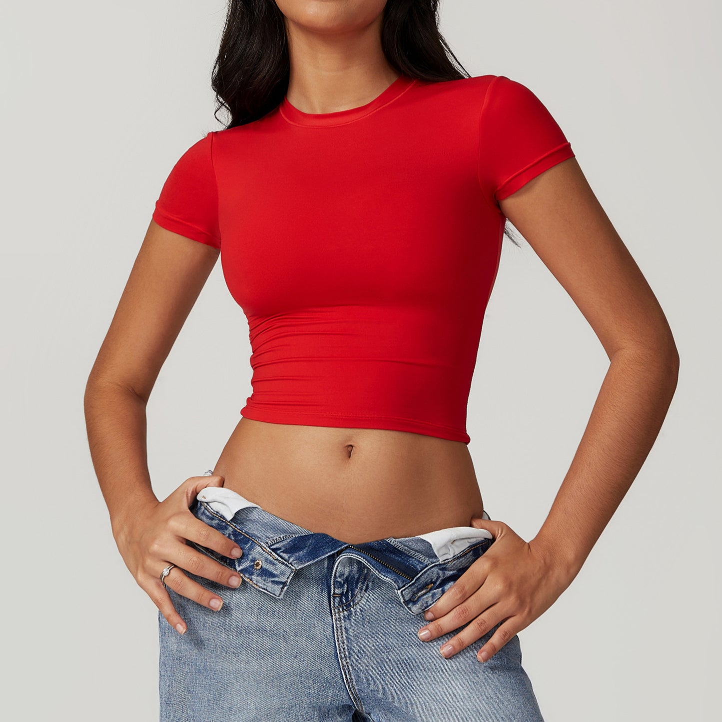 SculptFit Short Sleeve Crop Top