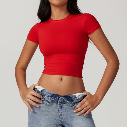 SculptFit Short Sleeve Crop Top
