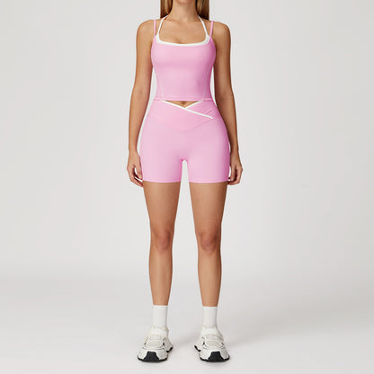CurveFlex Strappy Tank & V-Waist Shorts Set