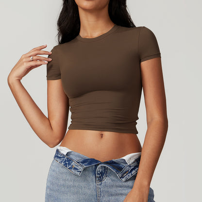 SculptFit Short Sleeve Crop Top