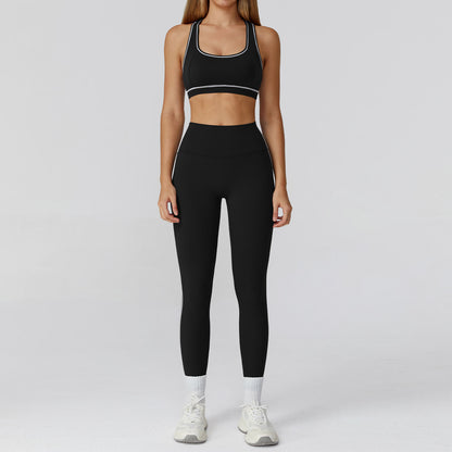 Racerback Sports Bra & Crossover Leggings Set