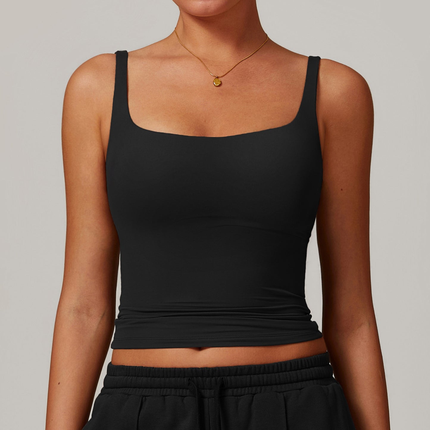 Scoop Neck Fitted Tank Top