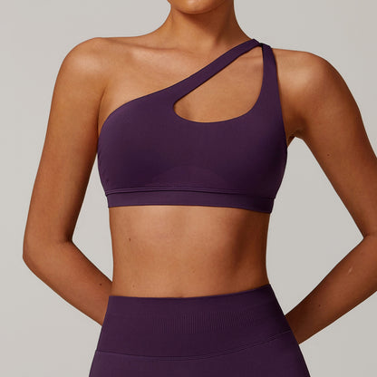 Asym Cutout One-Shoulder Bra