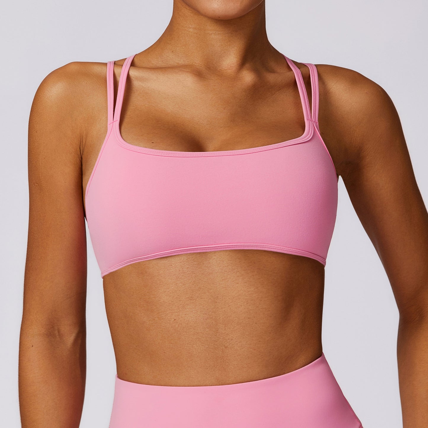 Strappy Back U-Neck Sports Bra