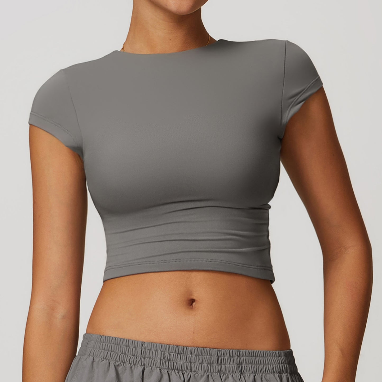 Essential Cap Sleeve Crop – Smooth Fit, Sleek Edge