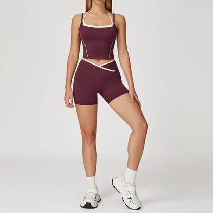 CurveFlex Strappy Tank & V-Waist Shorts Set