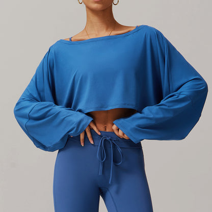 Off-Shoulder Lounge Set with Crop Pullover