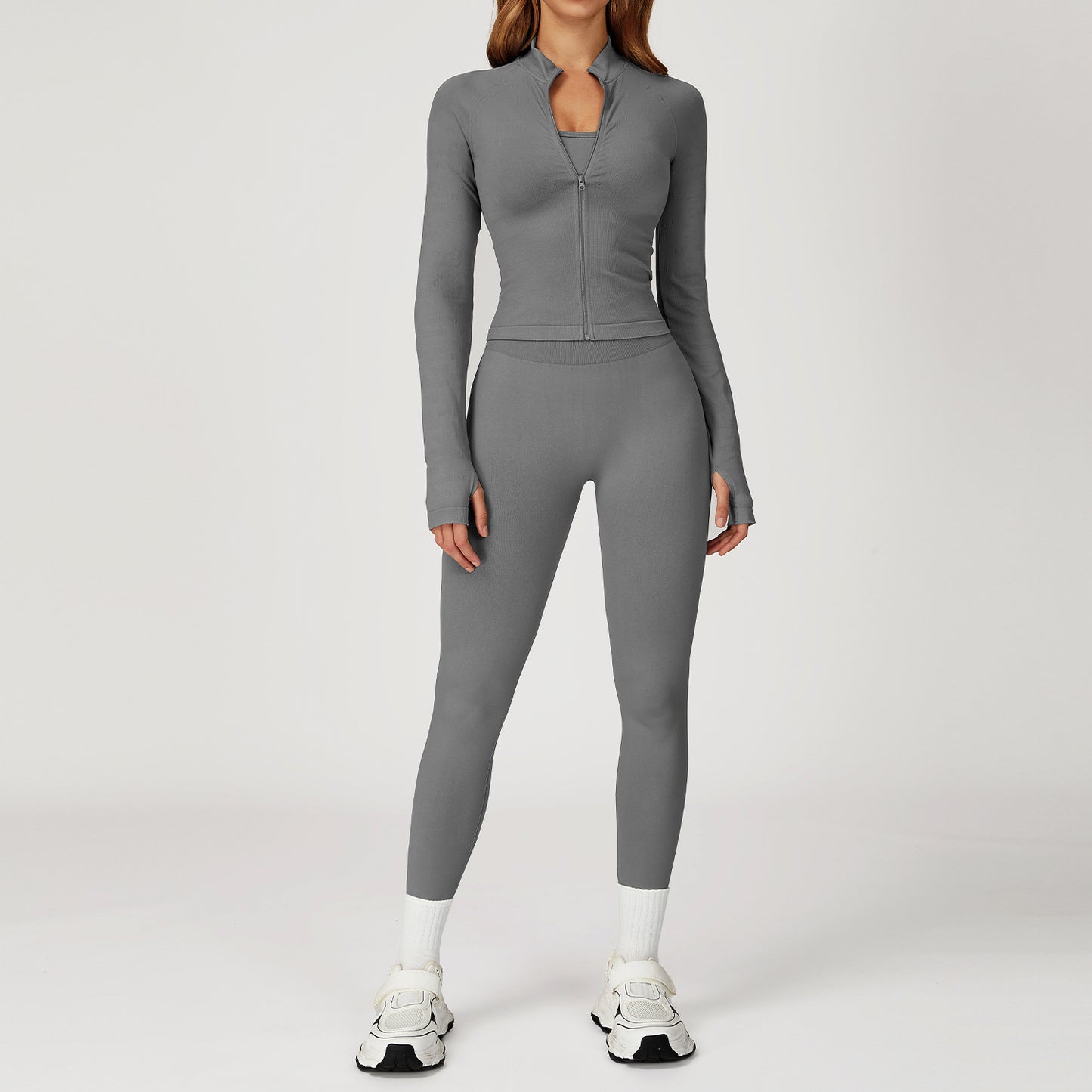 Seamless Zip-Up Jacket & Leggings Set
