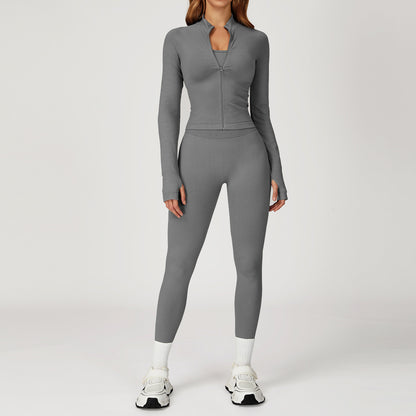 Seamless Zip-Up Jacket & Leggings Set