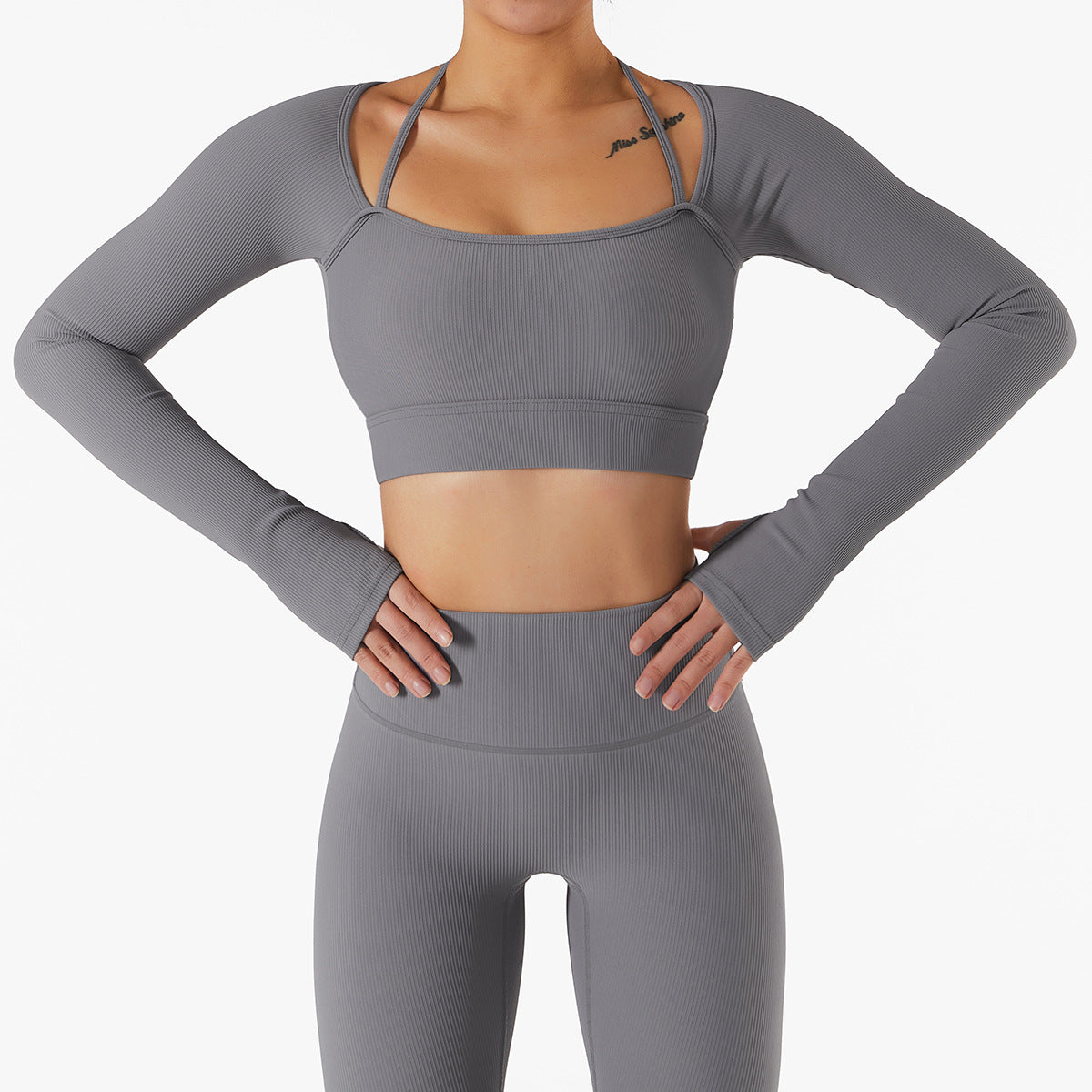 Ribbed Motion Long Sleeve Set